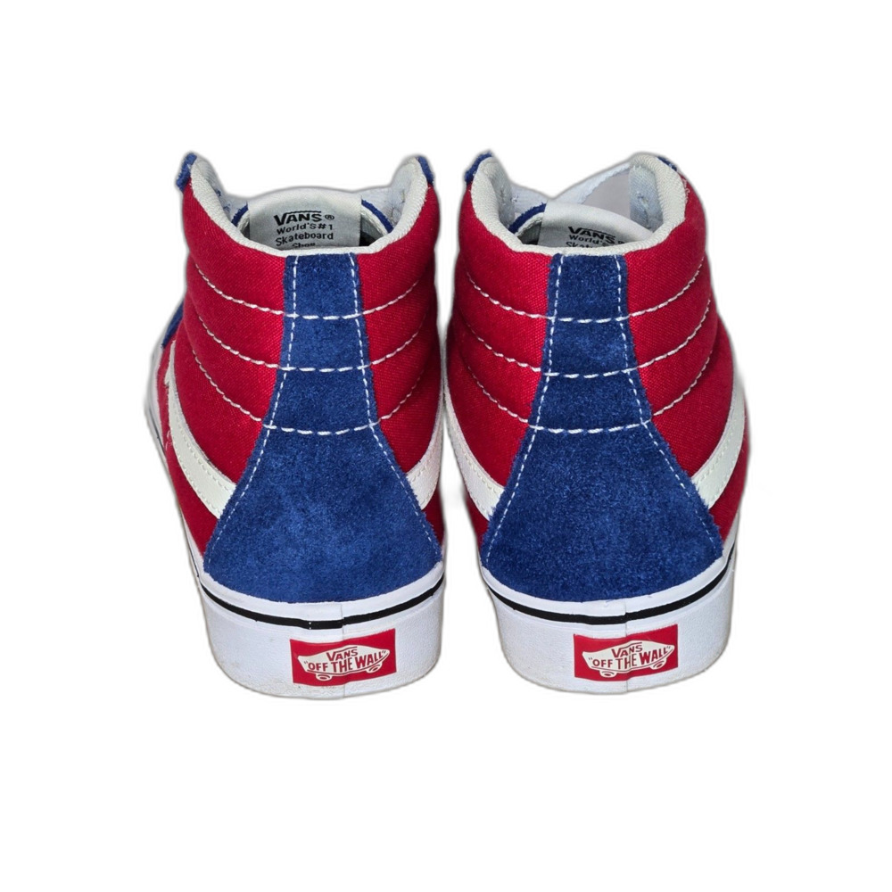 Vans ComfyCush Sk8-Hi Shoes | Men's 5.5 / Women's 7 | Chili Pepper Red True Blue - Picture 6 of 7